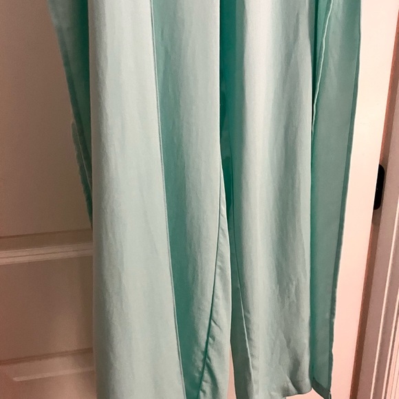 Mint Green Side Snap Wide Leg Pants - Picture 7 of 14